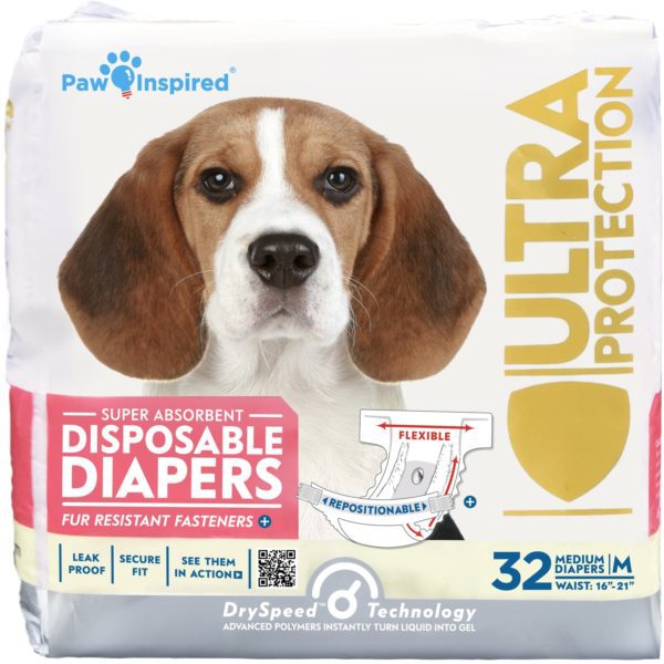 Paw Inspired 32ct Disposable Dog Diapers