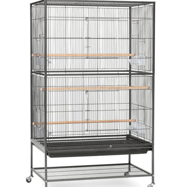 Black Bird Cage with Stand Wrought Iron