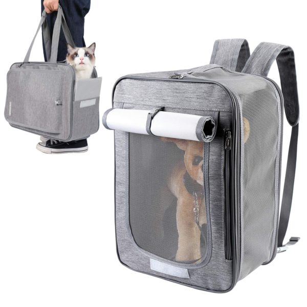 Carrier Backpack Bag with Ventilated Mesh for Small Dogs & Cats
