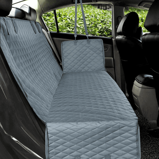 Rear Backseat Car Mat and Carrier for Dogs - Keeps Your Car's Interior Clean and Your Pet Comfortable