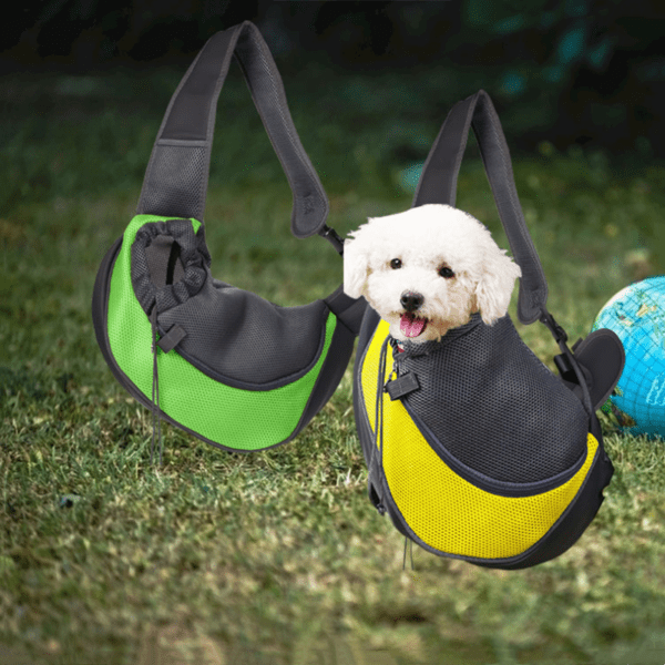 Travel-Ready Mesh Dog Shoulder Bag - Perfect for On-the-Go Adventures with Your Pet