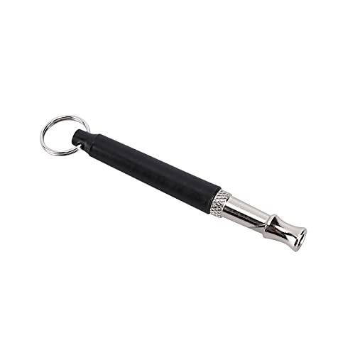 Stainless steel dog whistle for training, featuring adjustable pitch and a convenient lanyard for easy carrying