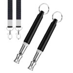 HICOPE Dog Whistle 2 Pack with adjustable frequencies and lanyard for effective dog training and barking control