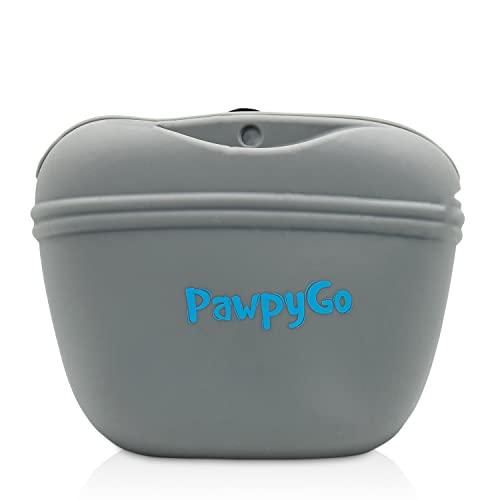 Pecute Dog Treat Pouch |   Silicone Treat Pouch | Magnetic Closure | BPA Free | Fits 50 Small Treats.
