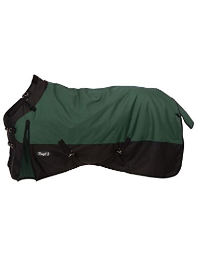 Tough 1 1200D Snuggit Turnout Blanket in Hunter Green, 75 inches, with durable waterproof outer shell, adjustable neck, and anti-rub 210 Denier lining for maximum comfort and protection 