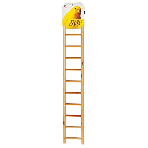 Prevue Pet Products Birdie Basics 11-Step Wooden Ladder: Natural Wood Climbing Toy for Birds