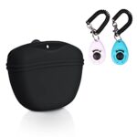 Left&Right Dog Clicker Training Kit featuring a silicone treat pouch and two clickers, designed for effective and convenient pet training. 