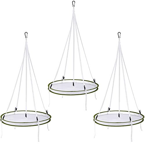 Attract Beautiful Birds to Your Backyard with our 3-in-1 Seed Hoop Catcher, Fowl Feeder, and Mesh Tray - The Perfect Addition to Your Outdoor Oasis!