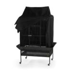 Prevue Pet Products Large Bird Cage Cover made from breathable black fabric designed to promote restful sleep and block out light for pet birds