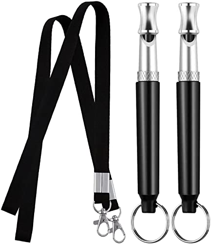 Silent Dog Whistle 2-Pack with Adjustable Ultrasonic