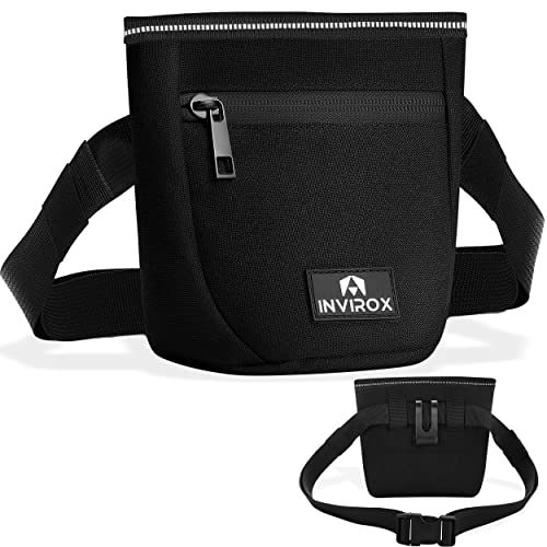 3-Ways-to-Wear Canine Treat Pouch for Training with Magnetic Closure and Waist/Clip Belt - Convenient Snack and Equipment Carrier for Pets.