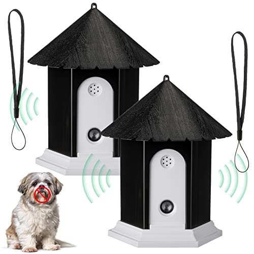 2-Pack Ultrasonic Anti-Barking Devices for Dogs - Safe Training & Behavior Aid with 4 Modes & 50 ft Range - Perfect for All Dog Sizes.