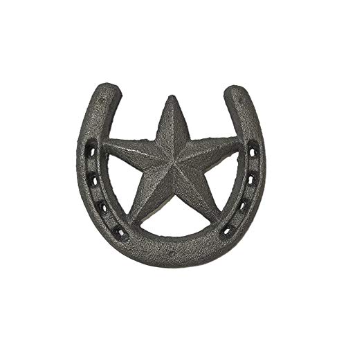 Cast Iron Horseshoe with Star Wall Decor - Bring Timeless