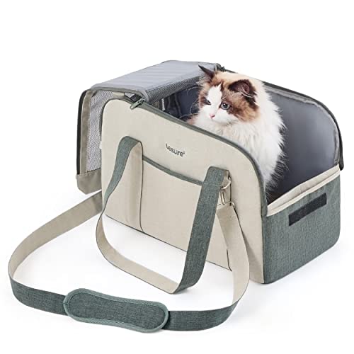 Travel with Ease: Lesure Airline-Approved Small Dog and Cat Carrier in Refreshing Green