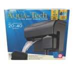 Aqua-Tech Ultra Quiet Power Filter for 20-40 Gallon Aquariums – Includes Bio-Foam Filtration, Activated Carbon, and Low Noise Operation