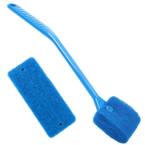 Ultimate Fish Tank Algae Remover and Scrubber - Double Sided Sponge Brush with Long Handle for Crystal-Clear Aquariums