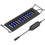 White and Blue LED Aquarium Light - 6 Watts, 12-18 Inches - Create a Stunning Underwater World with Adjustable Intensity and Timer