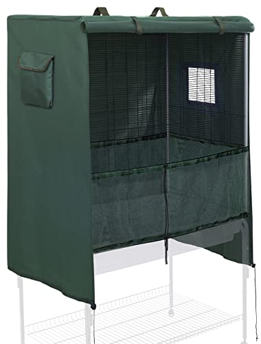 XL Waterproof Sturdy Fowl Cage Cover with Seed Catcher - Ideal for Parrots and Parakeets