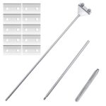 Famgee Aquarium Fish Tank Tools Kit featuring a stainless steel algae cleaning scraper with a 26-inch extendable handle and 10 razor-sharp blades for effective aquarium maintenance