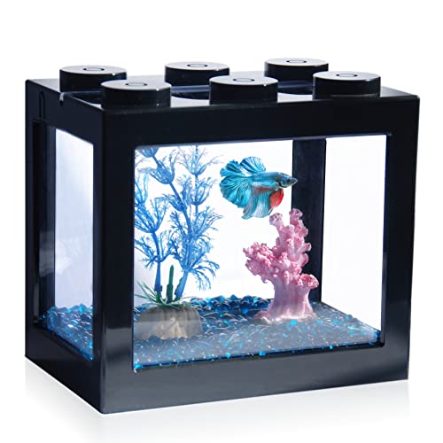 Mini Betta Fish Tank Kit - Stackable Aquarium Set