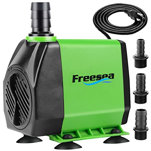 FREESEA 800GPH Submersible Water Pump with adjustable flow rate and ultra-quiet operation for aquariums, ponds, and hydroponic systems