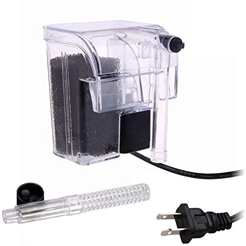 | Hang-on-Back Design | 100-240 V with Adjustable Flow Rate up to 66 GPH | Enhance Water Circulation and Filtration in Your Aquarium.