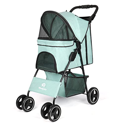 Canine Stroller with 4 Swivel Wheels - The Ultimate Pet Carrier for Small and Medium Cats, Dogs, and Puppies