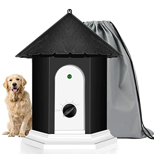 50ft Range Ultrasonic Anti-Barking Deterrent for Dogs - 3 Level Training Device with Outdoor Control System.