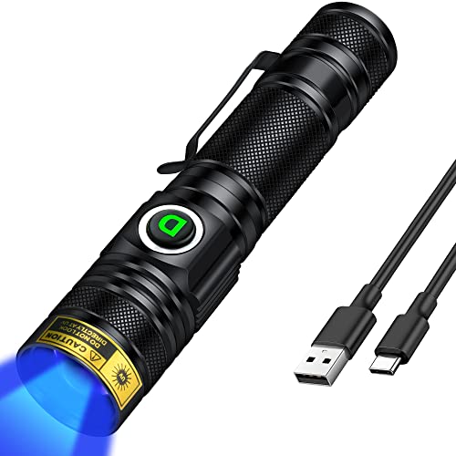  - Powerful Fluorescent Flashlight for Pet Urine, Stains, Uranium Glass, Money, and More