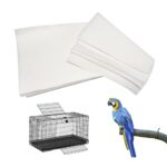 Vkinman 100 Sheets Non-Woven Bird Cage Liners - Extra-Large, Eco-Friendly Pads for Easy Cleaning, 22.8 x 10.6 inches