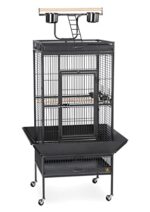 Prevue Pet Products Parrot Playtop Manor Bird Cage with Movable Stand and Activity Play Top designed for large birds