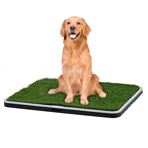 Create a Convenient and Hygienic Potty Training Environment for Your Dogs - Synthetic Grass Pet Pee Pad with Tray - Ideal for Indoor and Outdoor Use - Reusable and Easy to Clean.