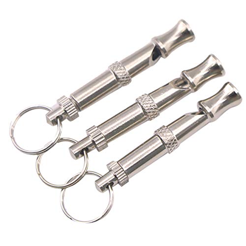 3 Pack Dog Whistle Training to Stop Barking to Make Dogs Come to You Ultrasonic Sound with Adjustable Frequencies Sit Down Recall Repel Silent Bark Control Tool.