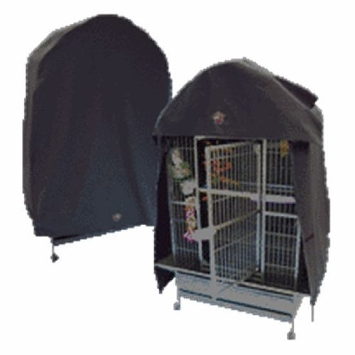 Universal Dome Top Bird Cage Cover Model 4630DT in black, designed for effortless access and a cozy environment for parrots