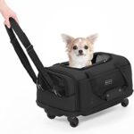 Upgraded Pet Carrier with Wheels - Airline Approved and Scratch-Proof (Blue).