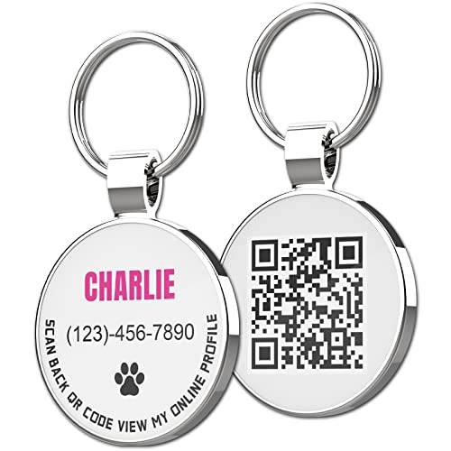 Personalized Pet ID Tags with QR Code - Instant Pet Safety