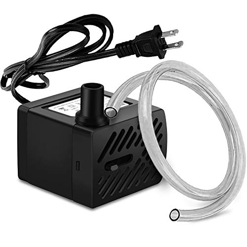 Compact PULACO 50GPH Mini Submersible Water Pump – Ultra Quiet for Aquariums, Ponds, Hydroponics, with Adjustable Flow Rate and Accessories