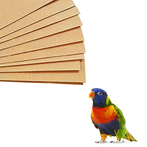 20 Pcs Gravel Paper for Bird Cage - 17x11 Inches Natural Sandpaper for Birds with Calcium and Sea Sand for Beak and Claw Maintenance