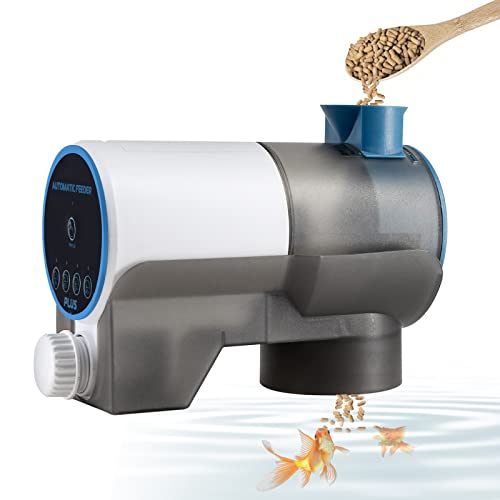 Automated Aquarium Fish Feeder - Programmable Fish Meals Dispenser for Tank, Battery Operated with Timer.