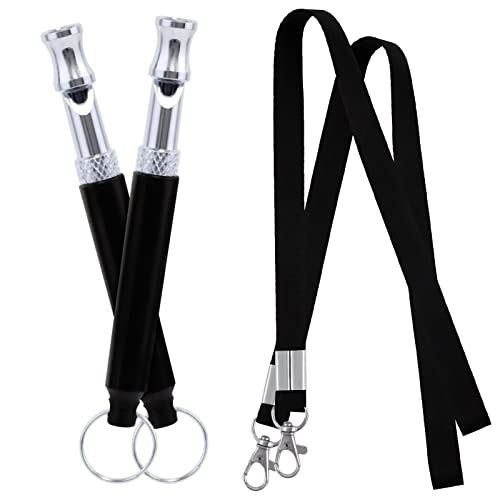 Sweet Lion Dog Whistle 2-Pack: Adjustable Ultrasonic Whistles for Professional Dog Training and Bark Control