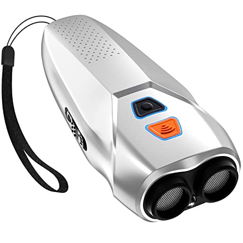 Dual Sensor Anti-Barking Device with LED flashlight, designed for dog training and behavior correction, featuring a rechargeable battery and ultrasonic sound capabilities