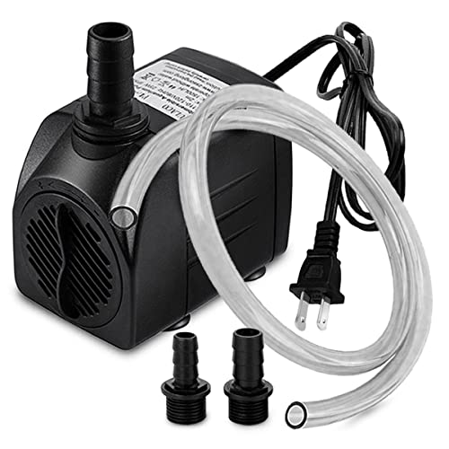 Efficient 400GPH Submersible Water Pump with 5 ft Tubing: Perfect for Ponds, Aquariums, Statuary, Hydroponics and More!