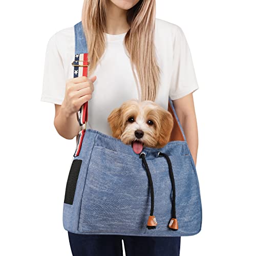 Breathable Mesh Pet Sling Bag - Adjustable Small Pet Carrier for Cats, Dogs, Mice, and Chipmunks - Perfect for Outdoor Adventures with your Furry Friend!