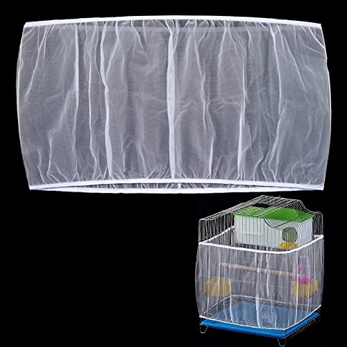 Efficient Seed Catcher Solution for Poultry and Bird Cages - Chicken and Parakeet Cage Skirt in White