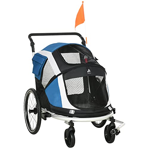 2-in-1 Folding Pet Bike Trailer for Small Canine
