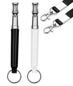 HICOPE Dog Whistle 2 Pack featuring adjustable ultrasonic frequencies, designed for effective dog training and bark control