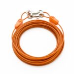 IntelliLeash Tie-Out Cable for dogs, 40 feet long, designed for safety and durability with a cute dog design and rust-resistant features