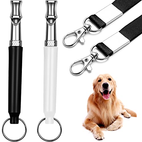 Silent Dog Whistle 2-Pack - Stop Barking with Adjustable