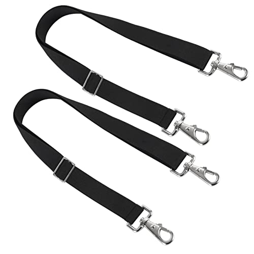 Premium Horse Blanket Leg Straps with Adjustable Length and Heavy-Duty Swivel Snaps – Black (2 Pcs)