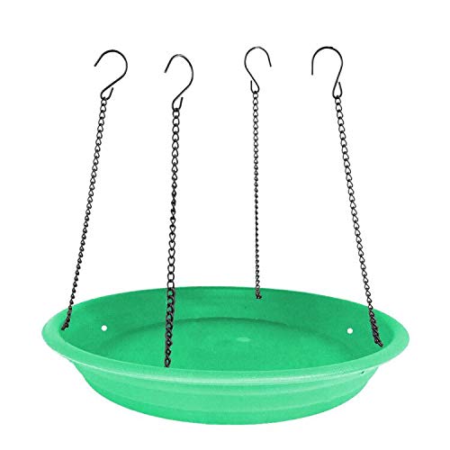 Multi-Purpose Bird Seed Catcher Tray – Durable hanging tray in green, designed to catch falling seeds and serve as a platform feeder for attracting birds